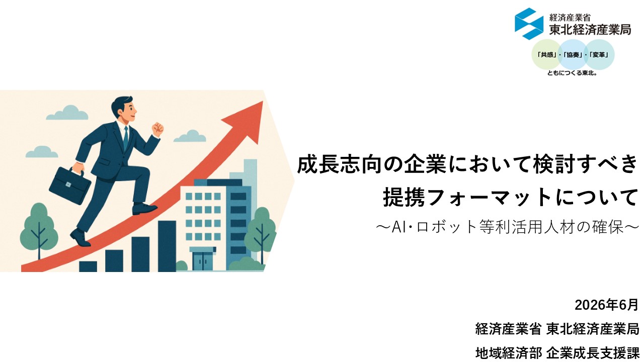 成長志向の企業において検討すべき提携フォーマットの表紙